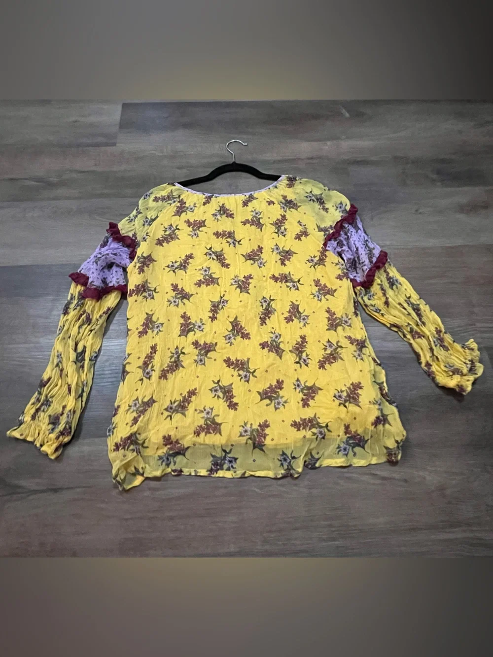 Sundance Floral Dreams Blouse | Small | Boho Sheer Floral Top - Picture 7 of 8